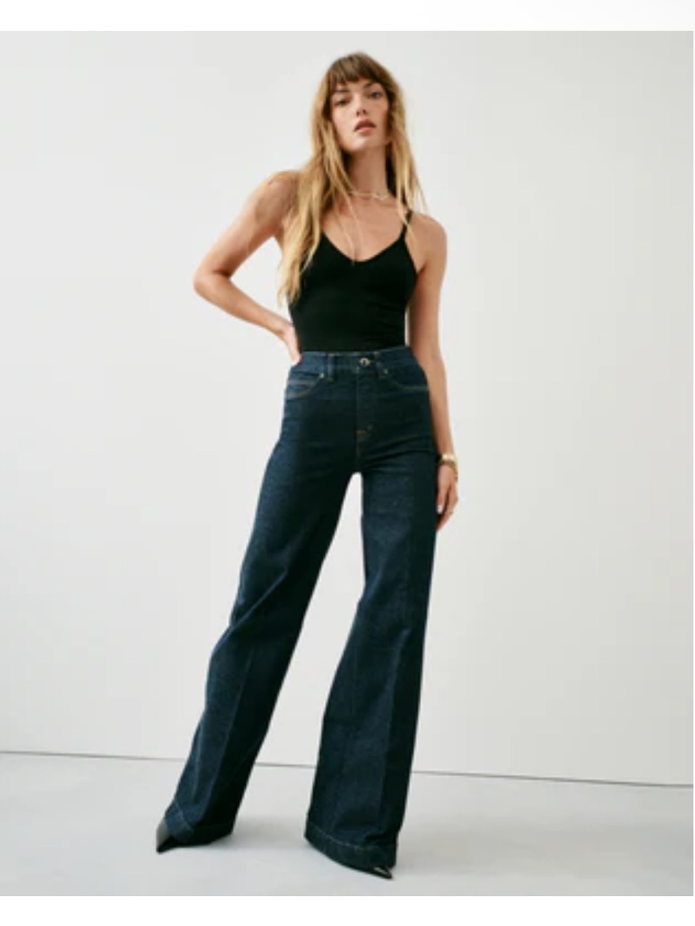 SPANX EveryWear Wide Leg Jeans, Raw Indigo